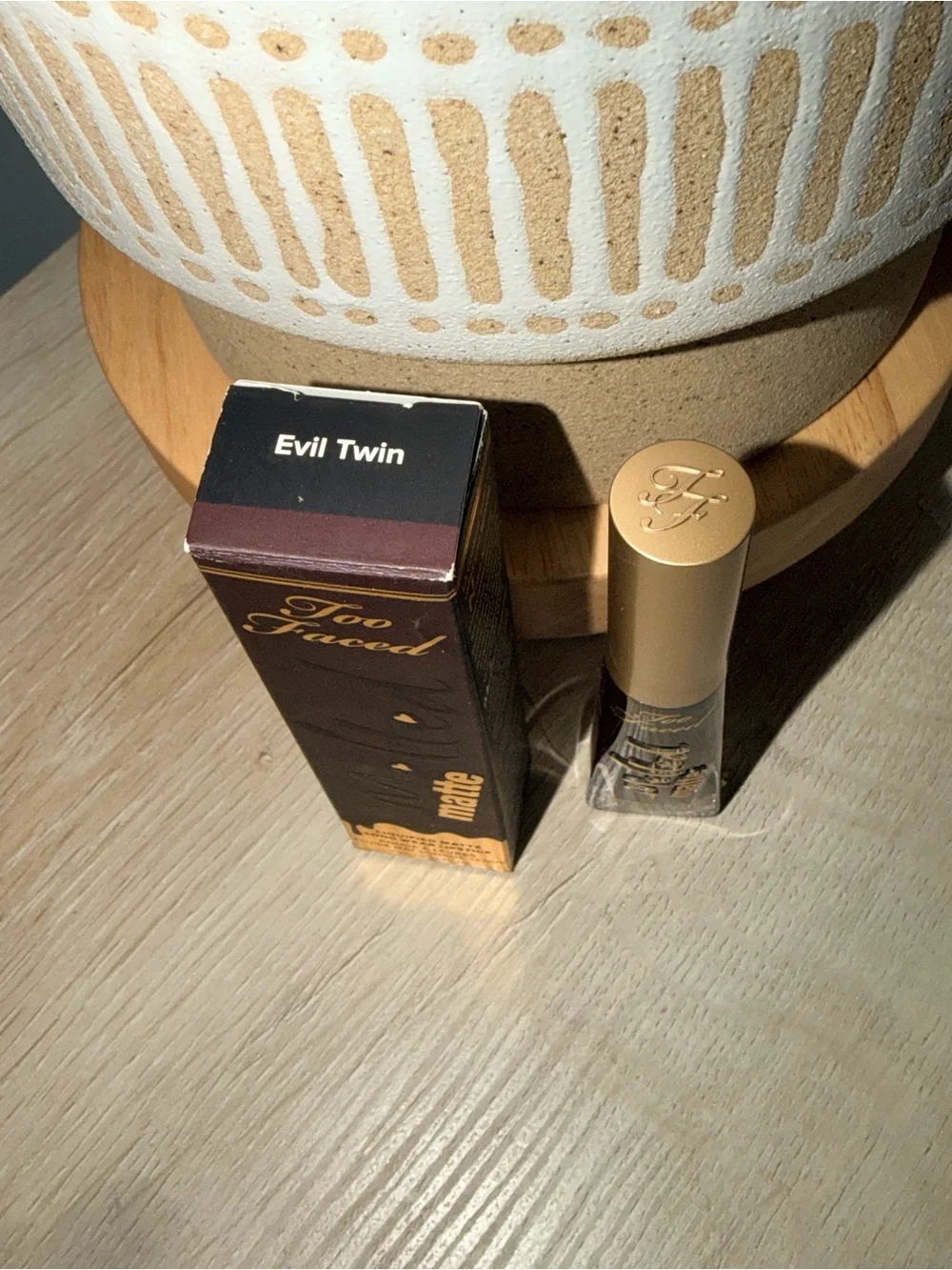Too Faced Melted Matte Liquid Lipstick - Black shade: Evil Twin